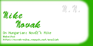 mike novak business card